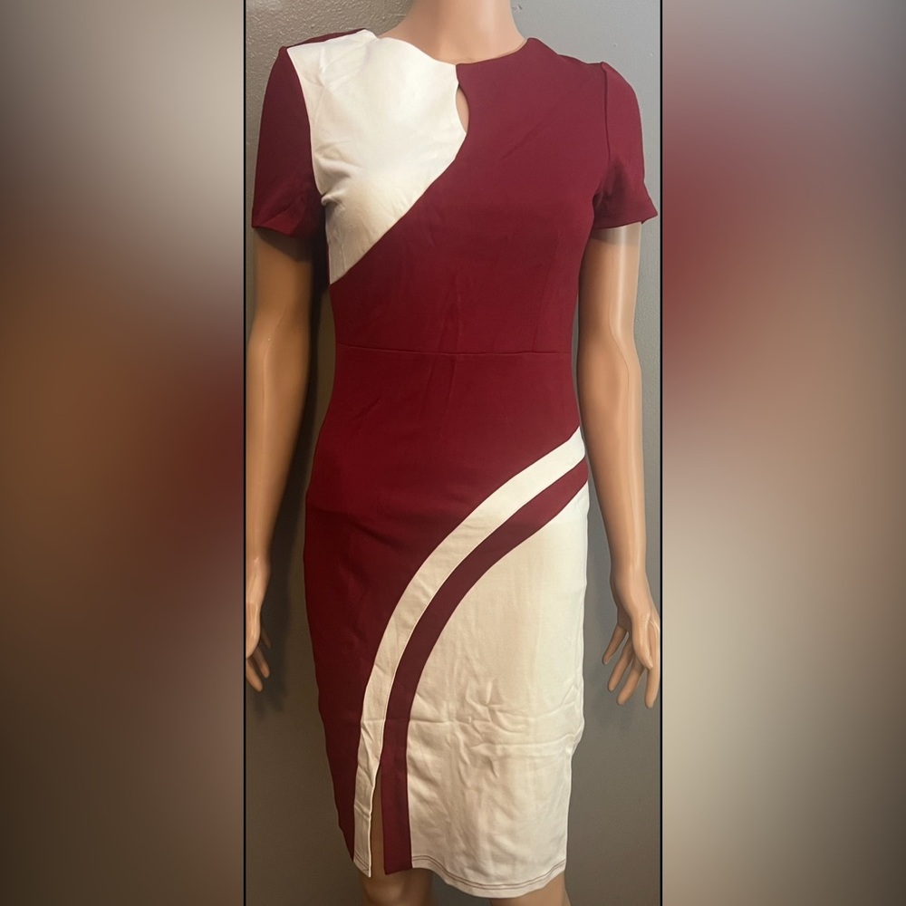 NWT Homeyee Elegant Candy Cane Swirl Dress - Picture 3 of 6